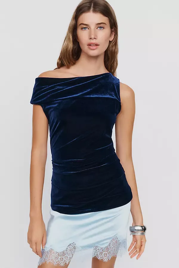 Carlin Velvet Top by AGOLDE