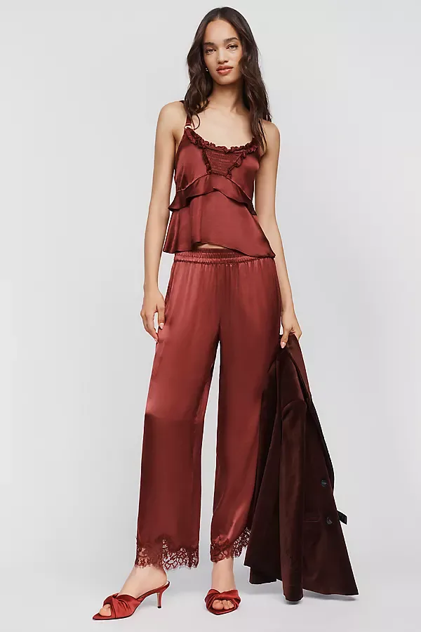 Silky Lace Pull on Pants by Anthropologie