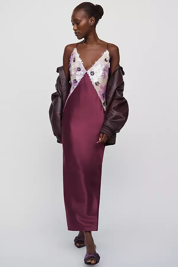 Sequin Slip Midi Dress by Maeve