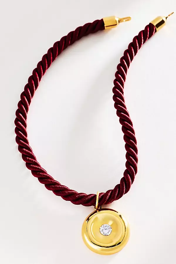 Corded Pendant Necklace by Timeless Pearly