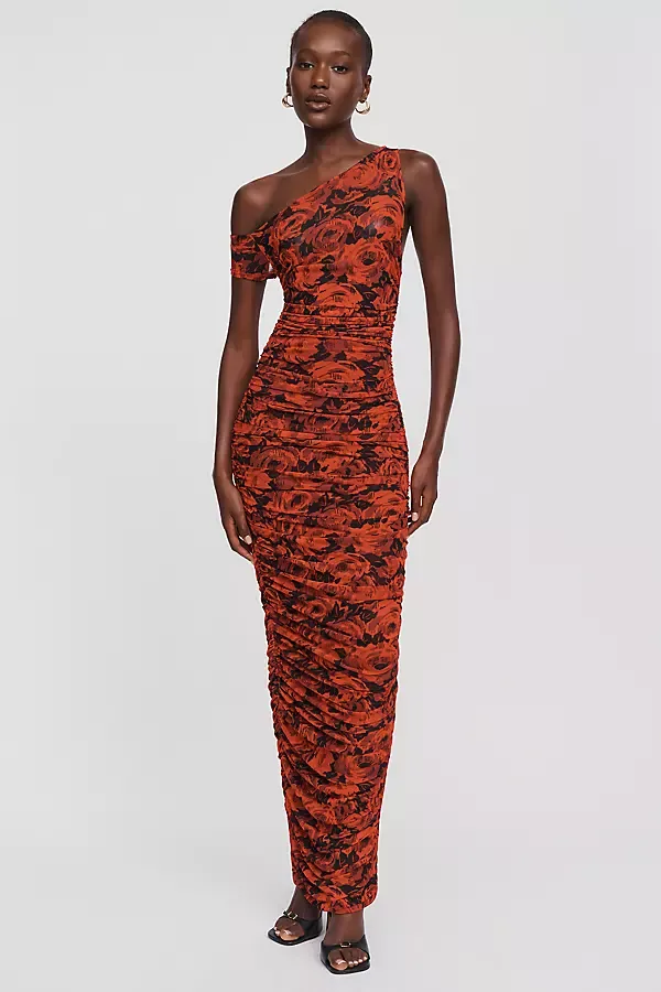 Off-The-Shoulder Ruched Maxi Dress by AFRM