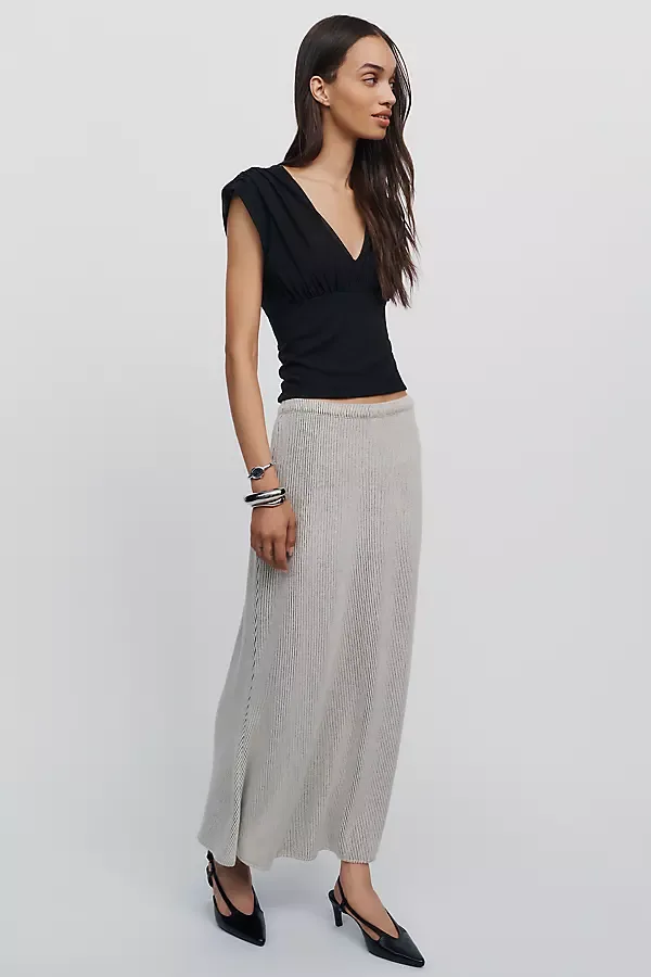 Knit Trumpet Midi Skirt by Maeve
