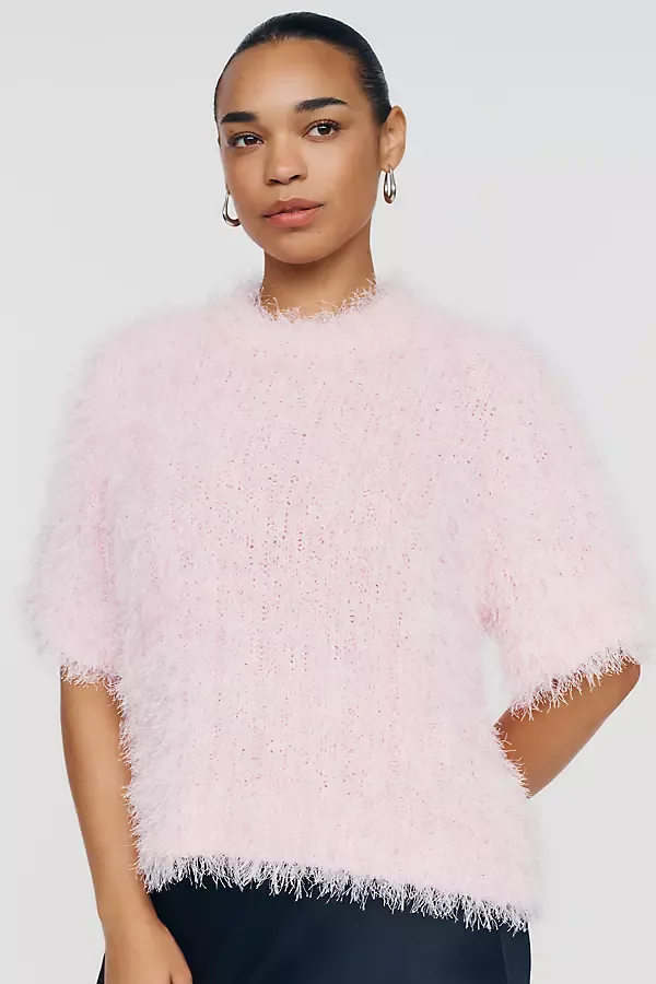 Faux Feather Sweater by Endless Rose