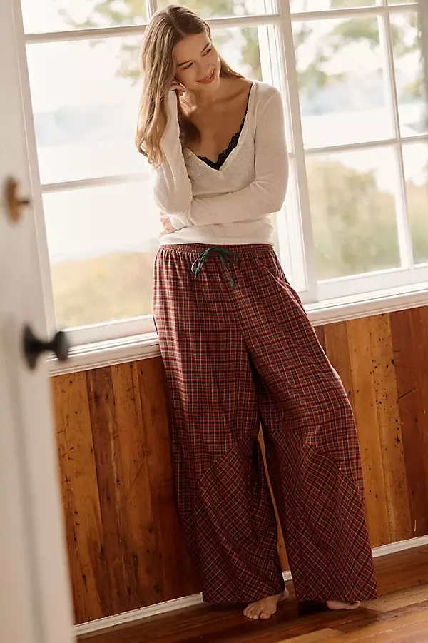 Dramatic Barrel Flannel Pants