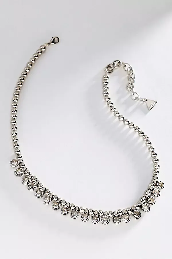 Crystal Drop Chain Necklace
