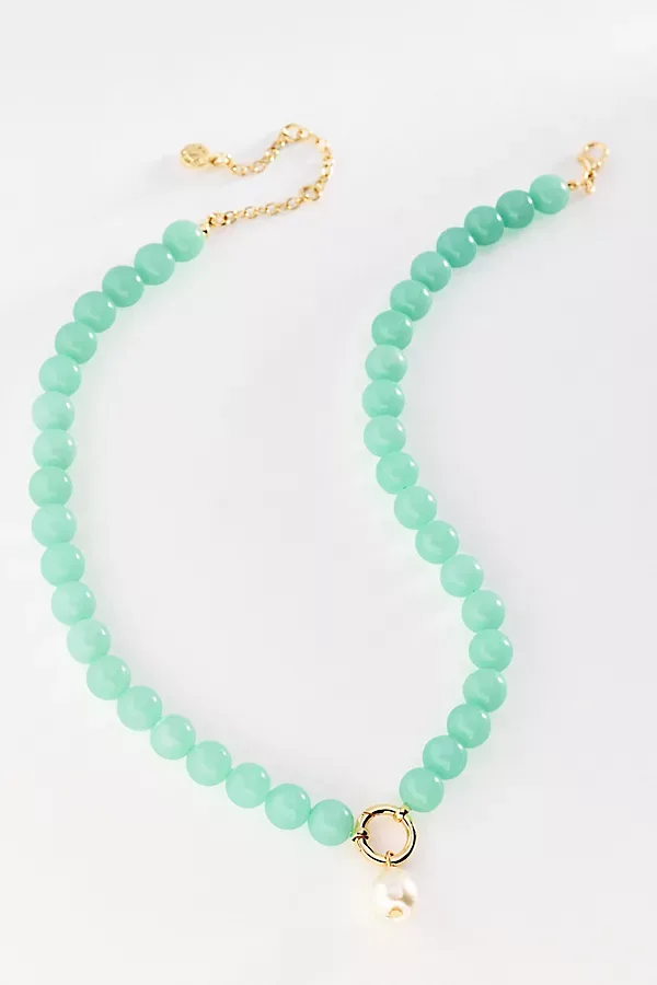 Janette Beaded Pendant Necklace