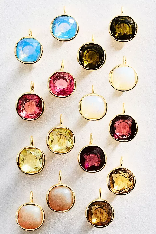 Bezel Cushion French Hook Earrings by Anthropologie