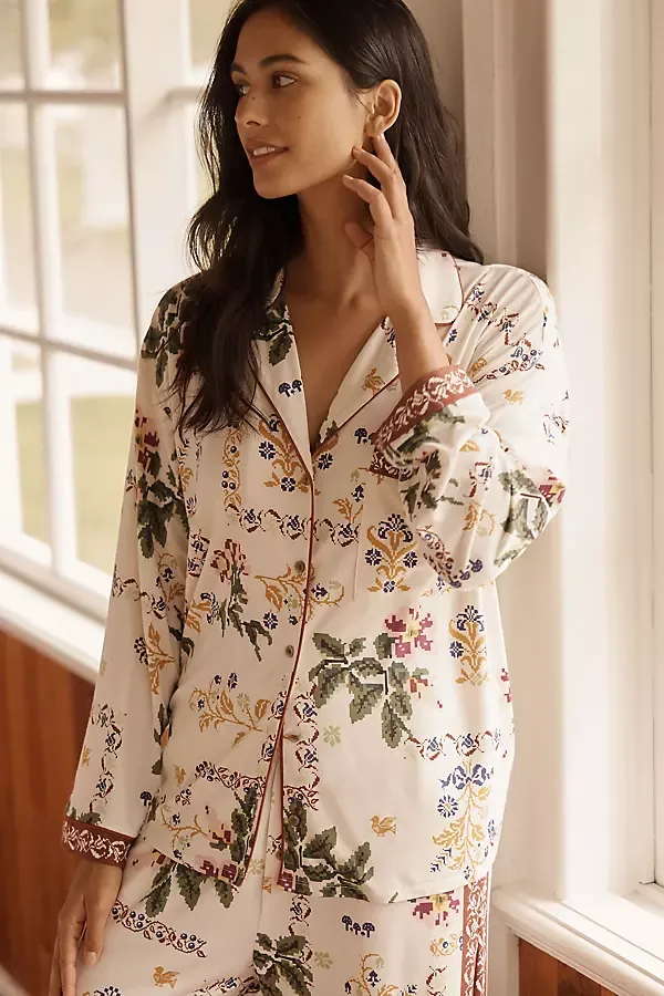Briar Long Sleeve Pajama Shirt in ModaLuxe