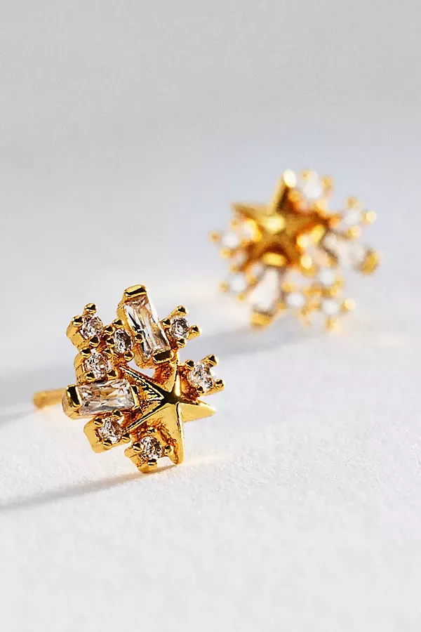 Encrusted Star Earrings