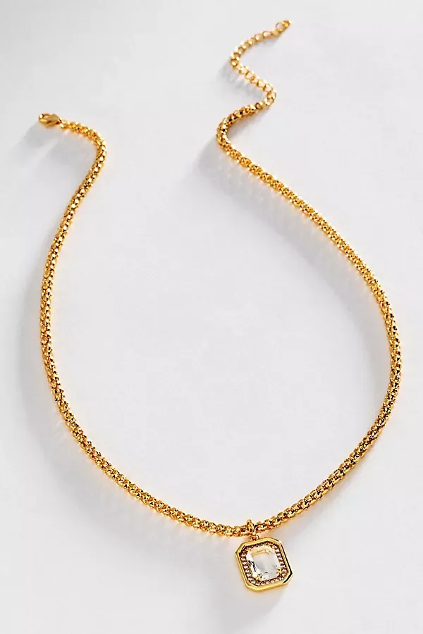Crystal Bezel Necklace