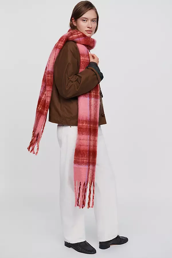 Brushed Plaid Scarf by Anthropologie