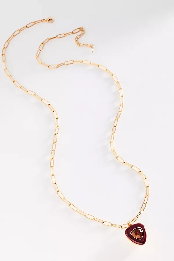 Enamel Pendant Necklace