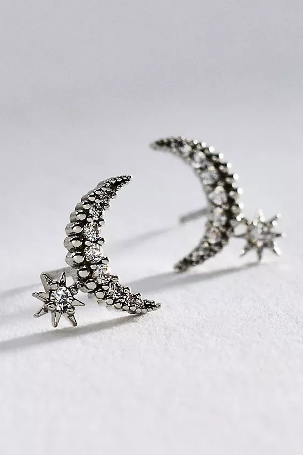 Moon Star Post Earrings by Anthropologie