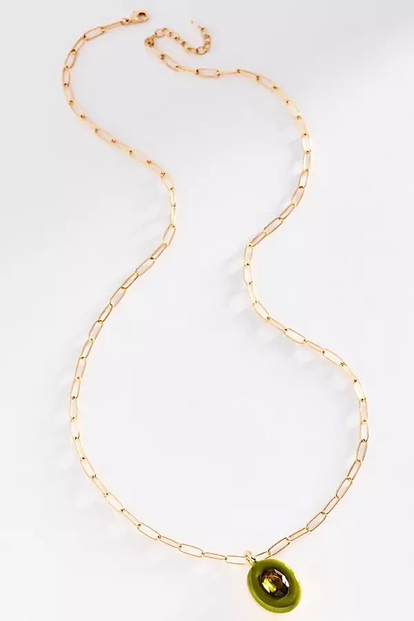 Enamel Pendant Necklace