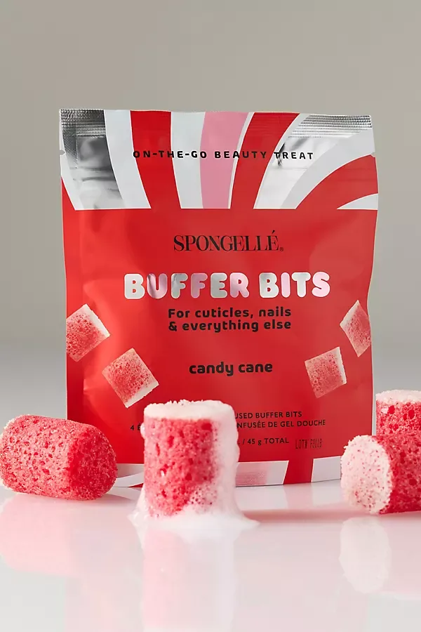 Holiday PediPOP! Candy Cane Buffer Bits by Spongell