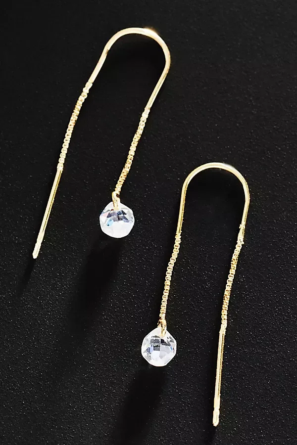 Demi Fine Crystal Threader Earrings by Anthropologie