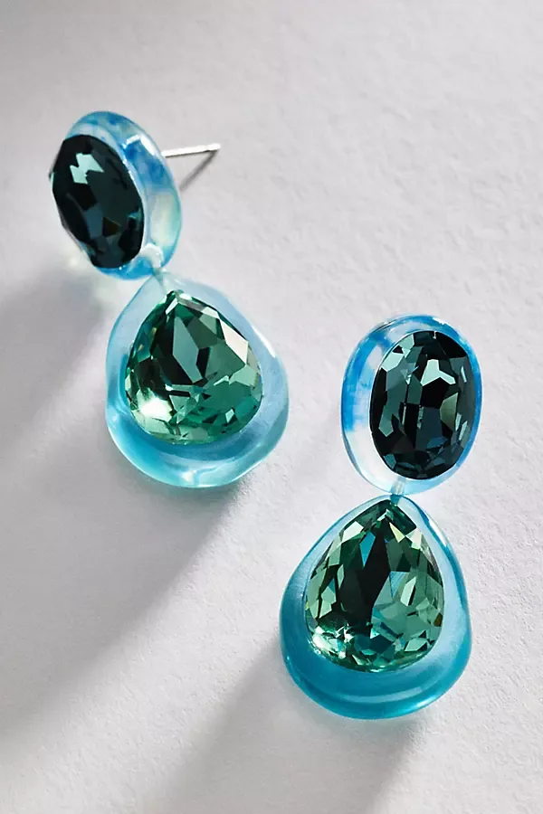 Jelly Two Stone Drop Earrings