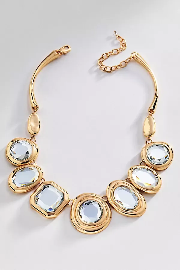 Large Bezel Collar Necklace by Anthropologie