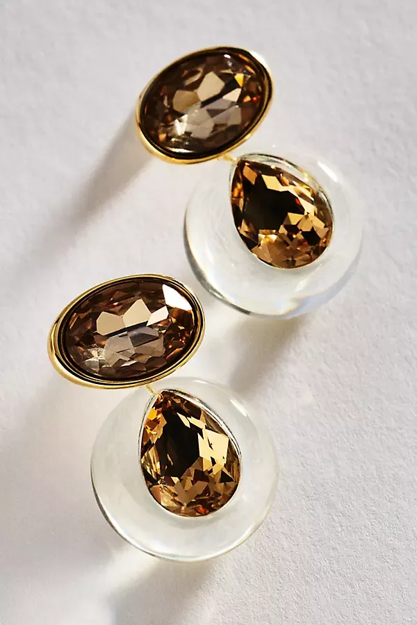 Resin Bezel Stone Earrings