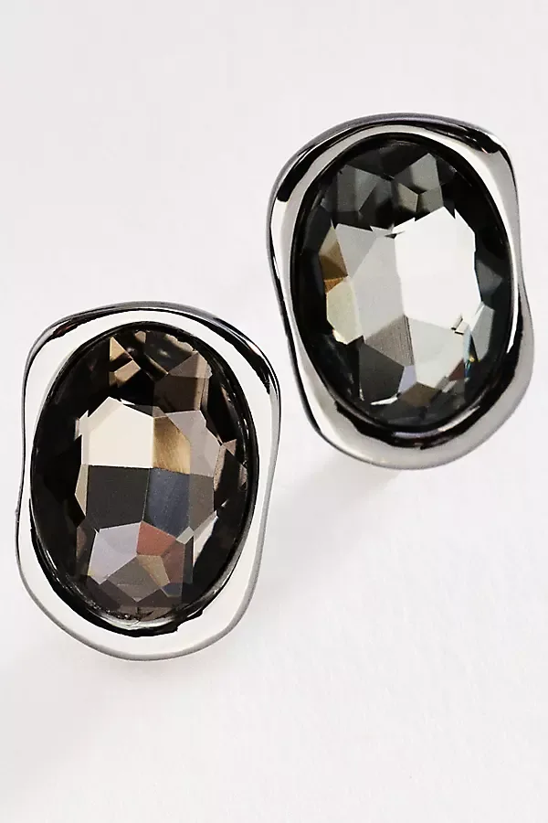 Bezel Gem Post Earrings by Anthropologie