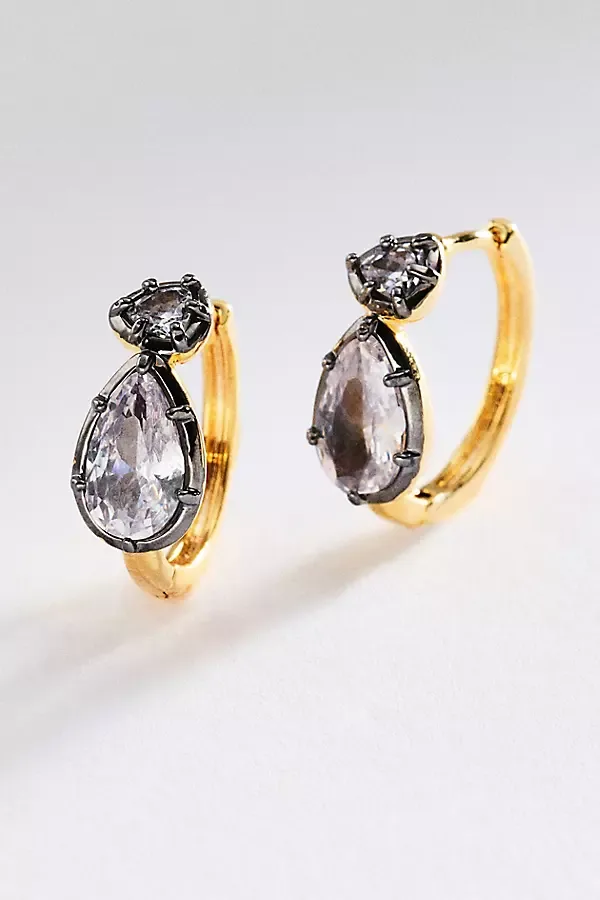 Crystal Hoop Earrings by Anthropologie