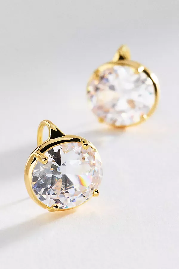 Round Crystal French Hook Earrings