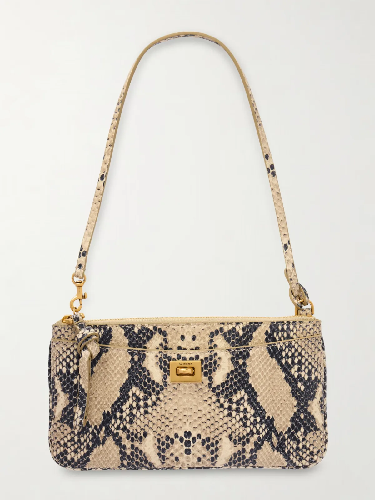 - Rodeo Snake-effect Leather Shoulder Bag -
