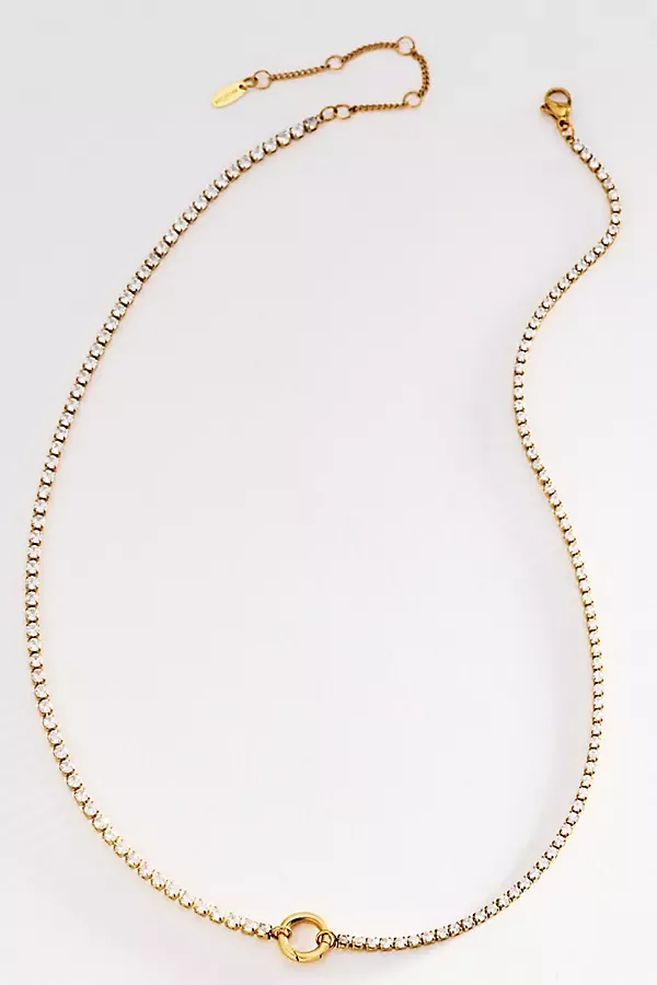 Clasp Ring Tennis Necklace