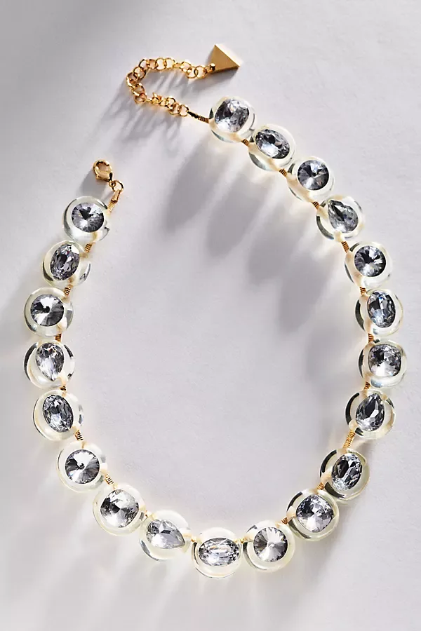 Chunky Resin Bezel Necklace by Anthropologie