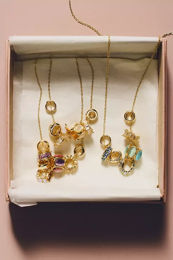 Birthstone Ring Pendant Necklace