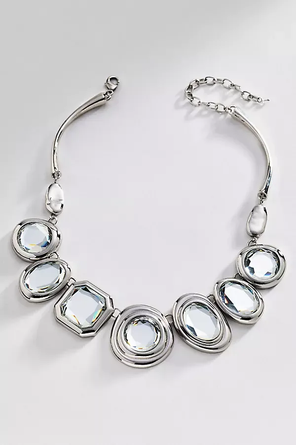Large Bezel Collar Necklace