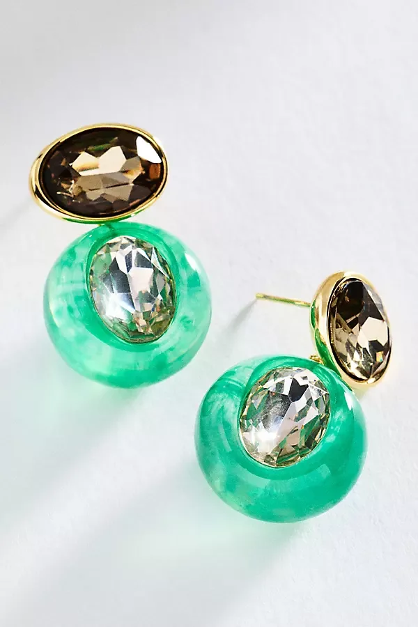 Resin Bezel Stone Earrings