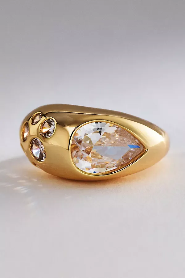 Crystal Inset Ring by Anthropologie