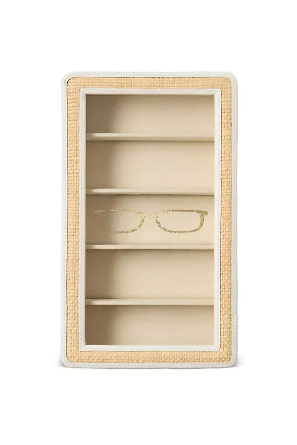 Hanford Raffia and Leather Eyewear Organizer Case by Anthropologie