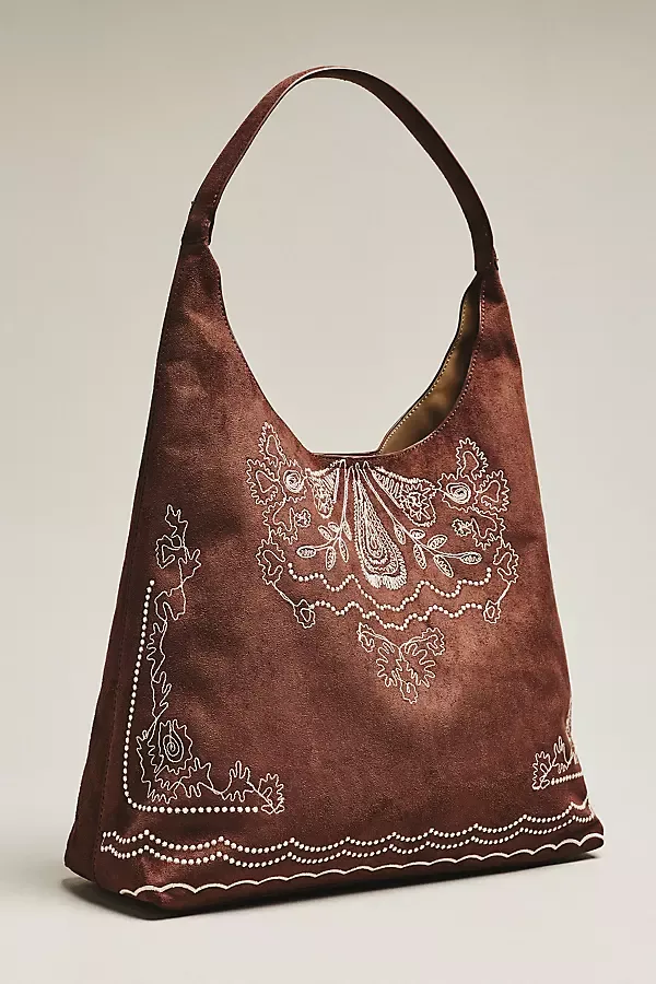 Eunice Faux Suede Hobo Bag by Melie Bianco