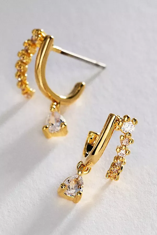 Delicate Crystal Hoop Earrings