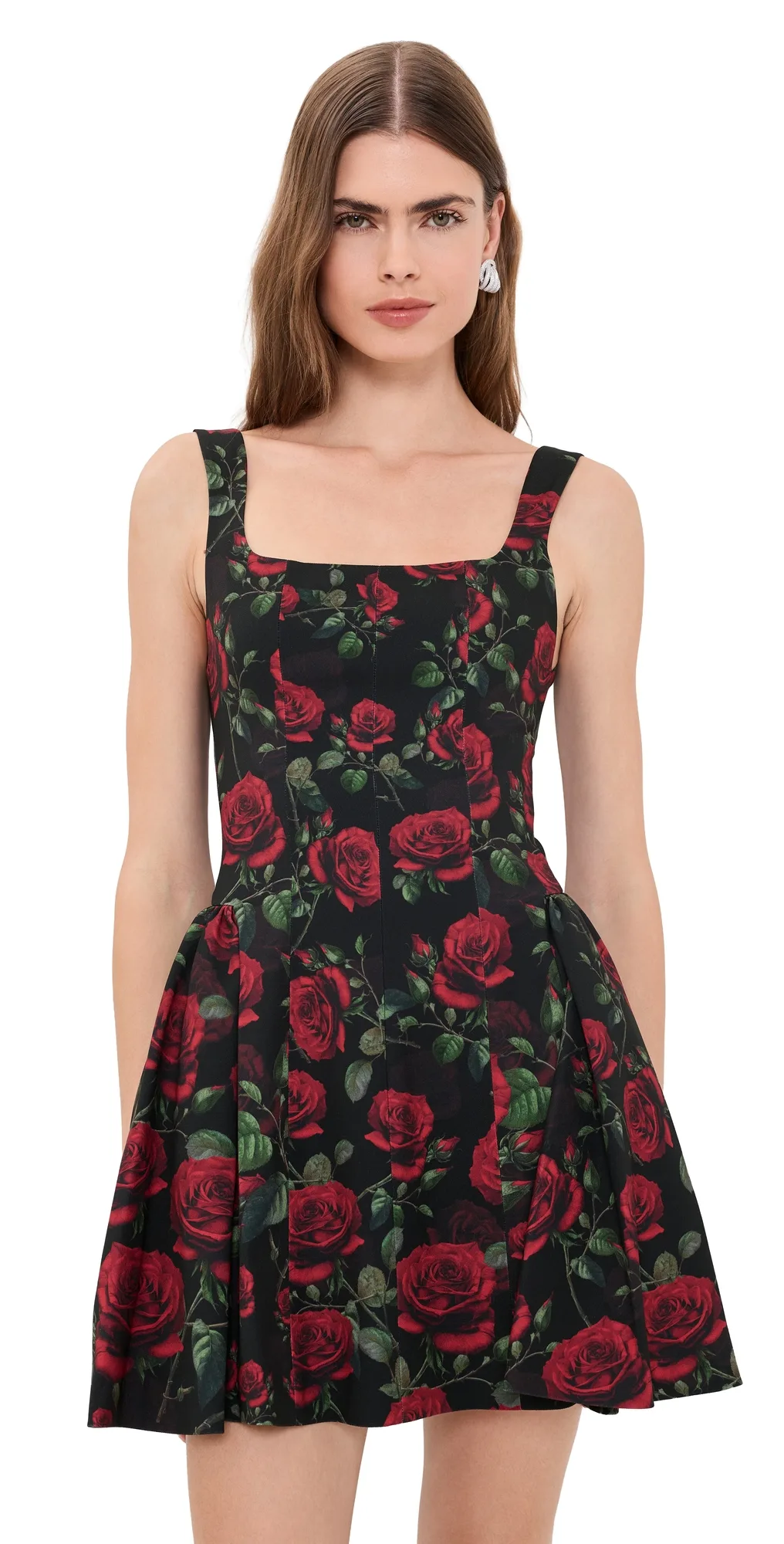 Vera Drop Waist Flare Mini Dress by Alice + Olivia