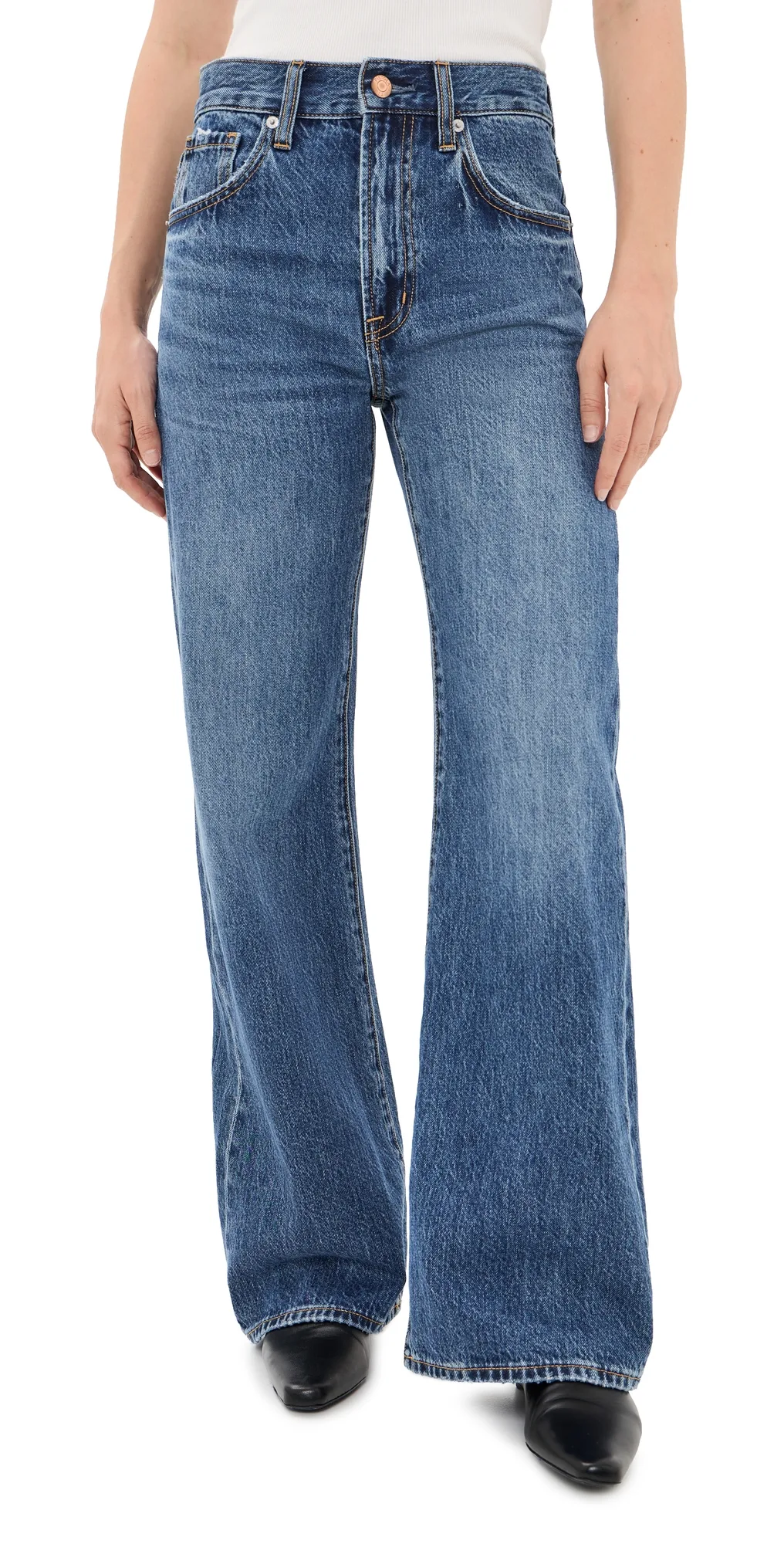 Larsen Petite Relaxed Flare Pants by Pistola