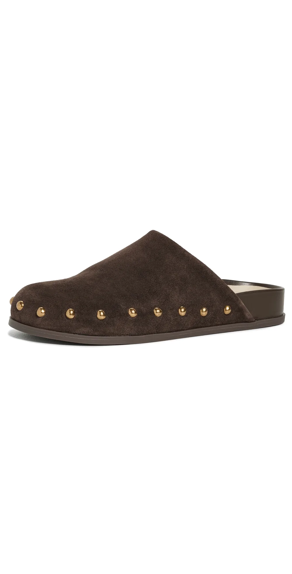 Joney Stud Mules Dark Brown Suede by Dolce Vita
