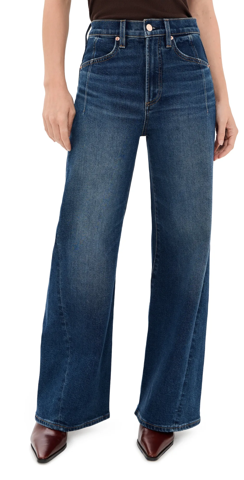 Kyra Petite Bowed Wide Leg Jeans by Pistola
