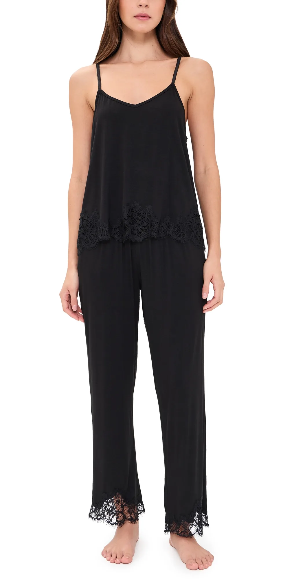 Solid Bamboo Knit Cami Pant Set by Flora Nikrooz