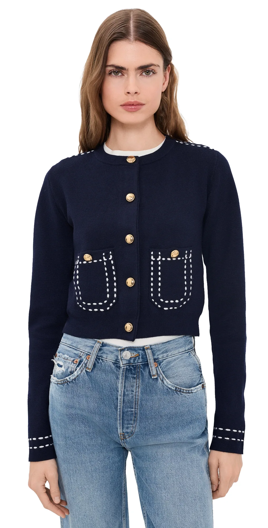 Stitch Detail Cardigan by English Factory