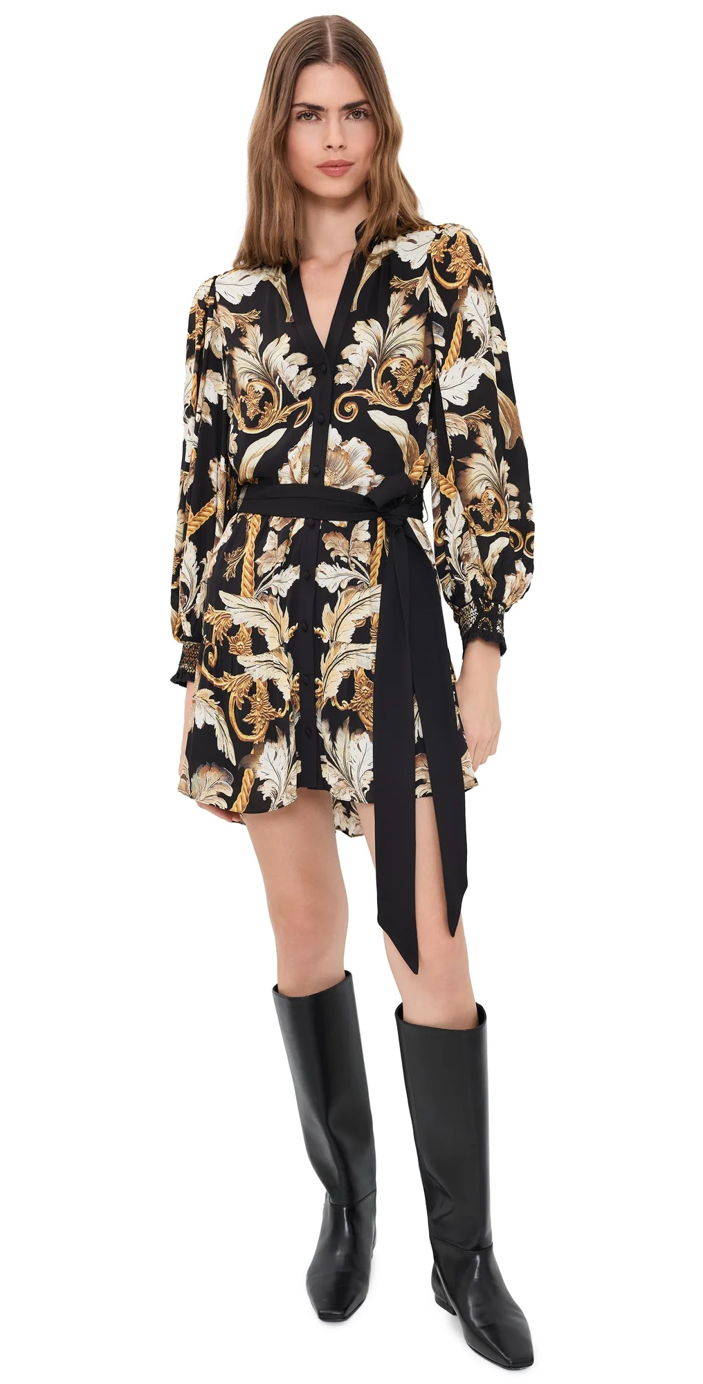 Antonette Tiered Mini Shirtdress