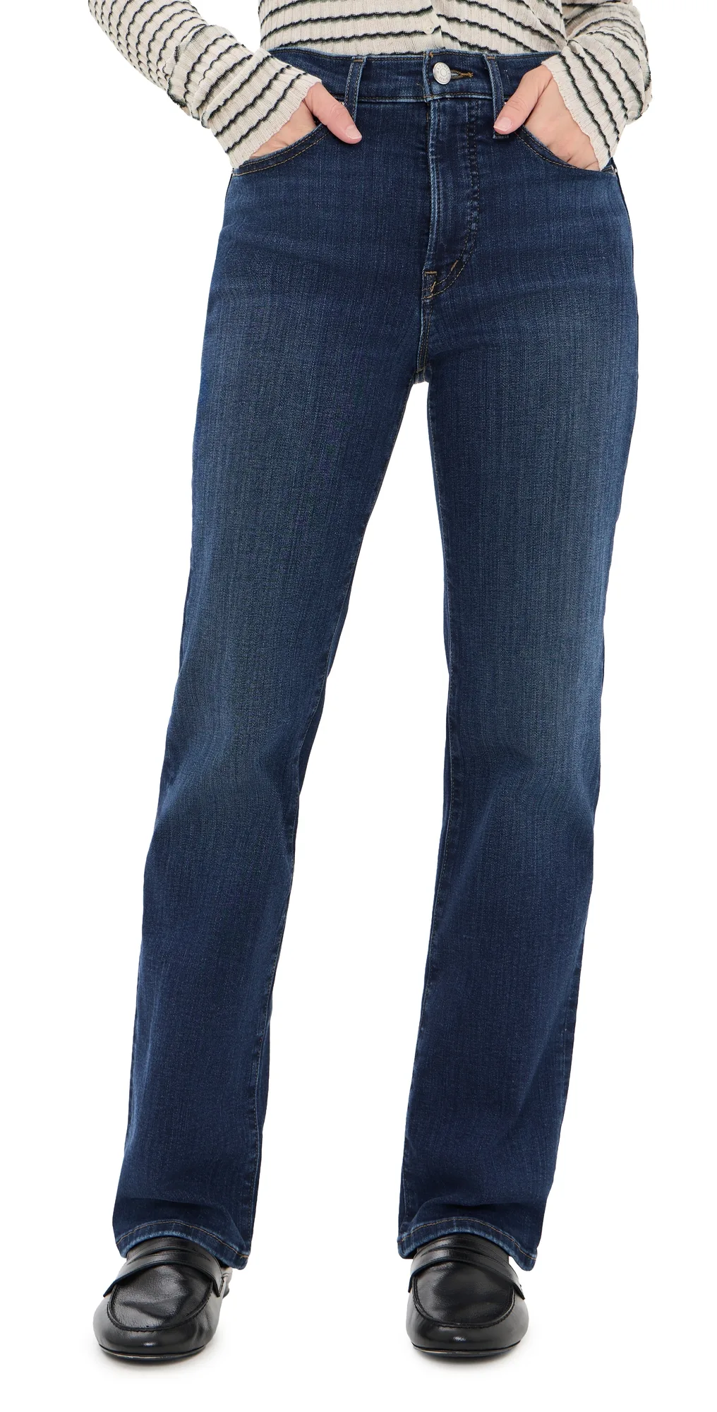 The Short Straight Jeans in Super Stretch Denim