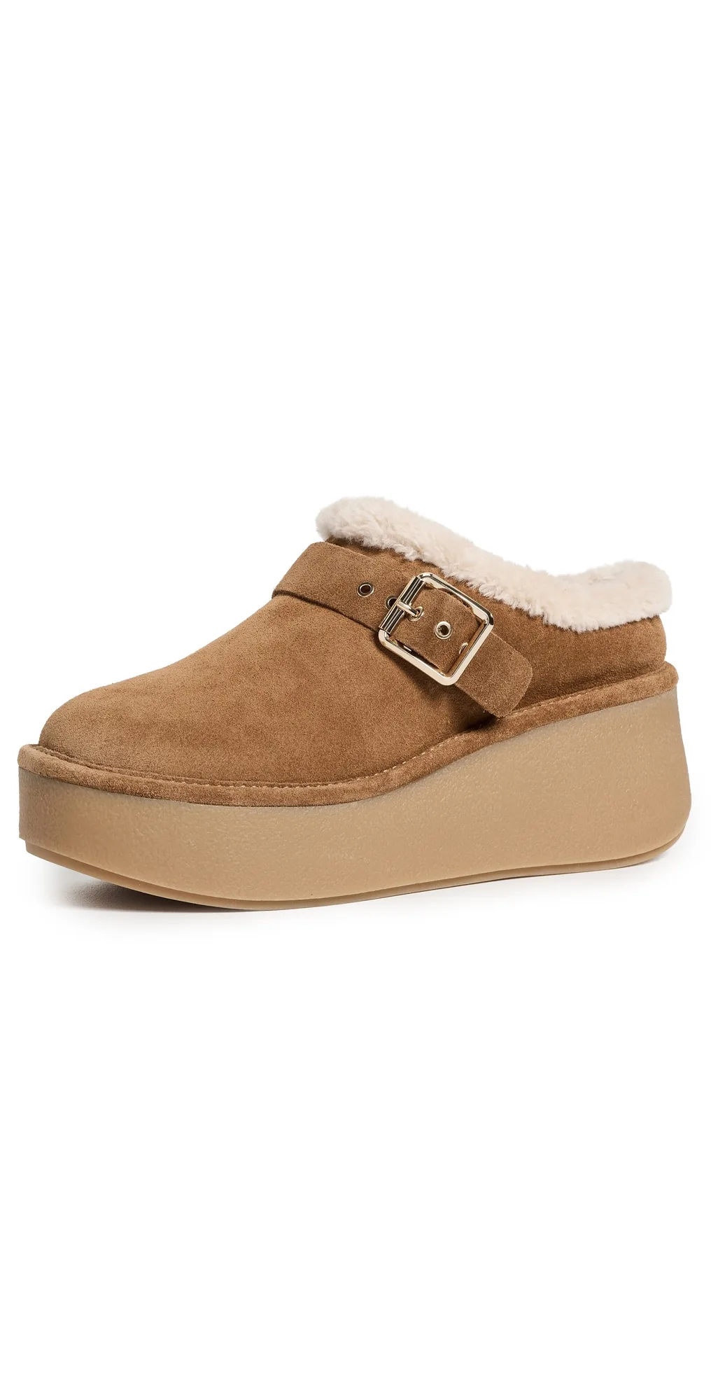 Oslo Plush Mules Light Brown Suede by Dolce Vita