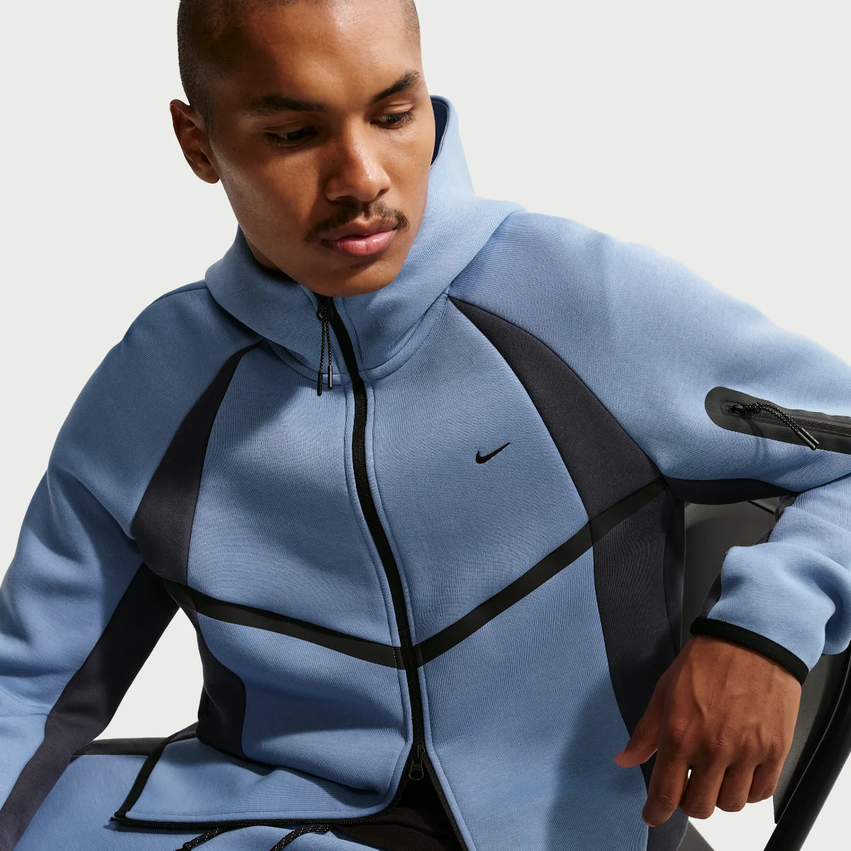 Tech Color-Block Full-Zip Fleece Windrunner Jacket by Nike
