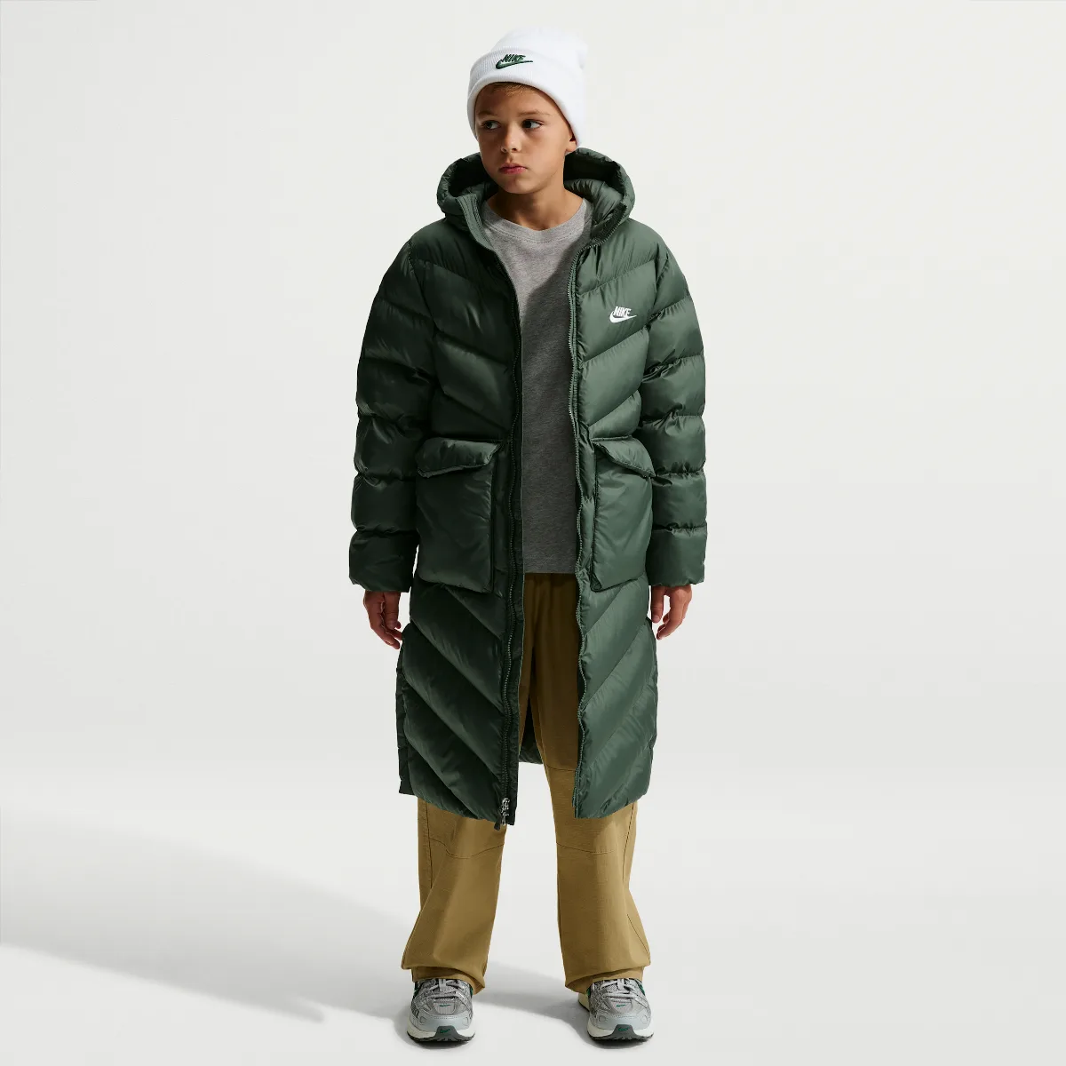 Sportswear All Day Play Therma-FIT Loose-Fit Full-Length Puffer Parka by Nike