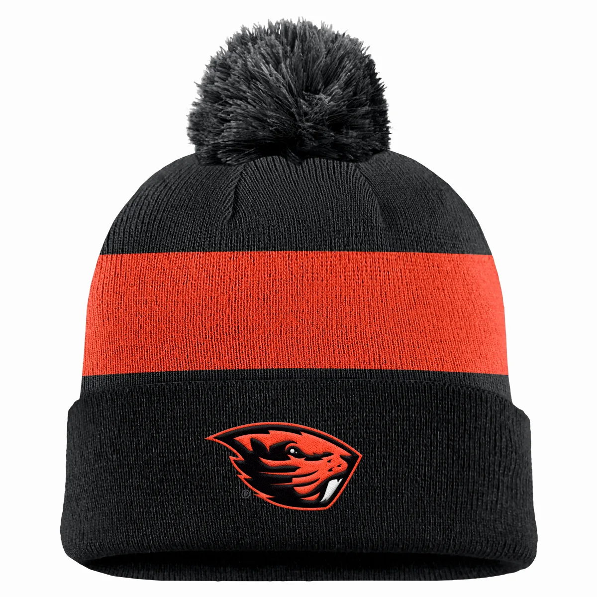 Oregon State Beavers Peak Basketball College Cuffed Pom Beanie