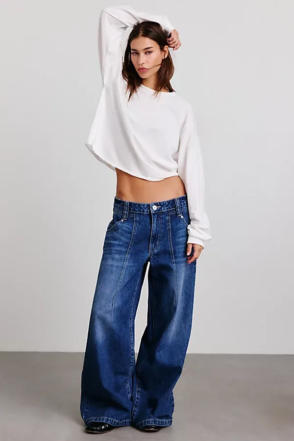 99 Seamed Mid-Rise Super Baggy Jeans