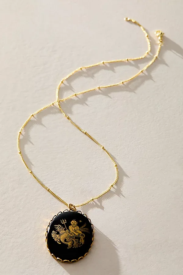 Jules Onyx Zodiac Necklace by Free People